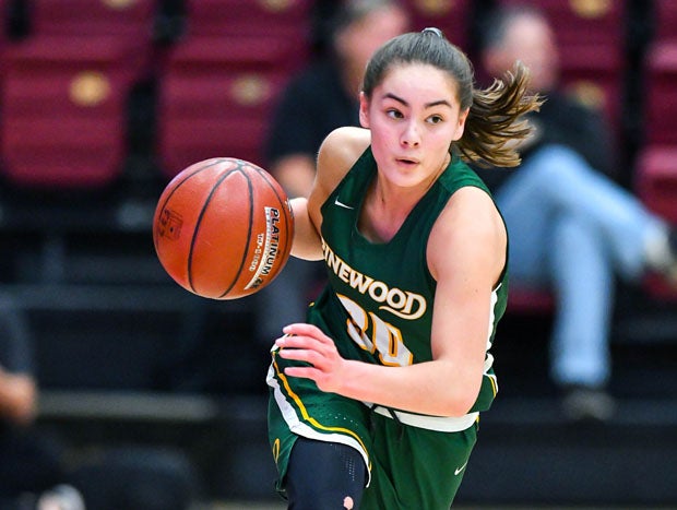 Annika Decker scored the game-winning back in Pinewood's 50-48 win over Mitty on Friday for the Central Coast Section Open Division title.