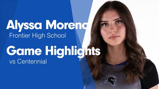Alyssa Moreno Game Report: vs Highland