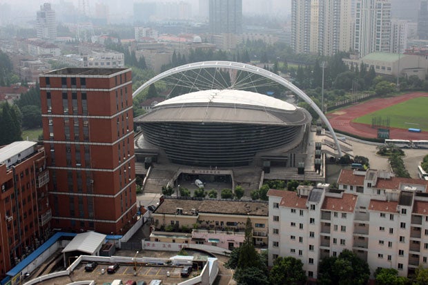 The arena in Shanghai where the Nike High School Elite Camp is being held. 