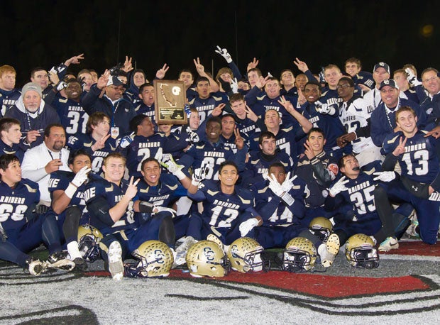Central Catholic celebrates its North Region Division IV final victory over McClymonds.