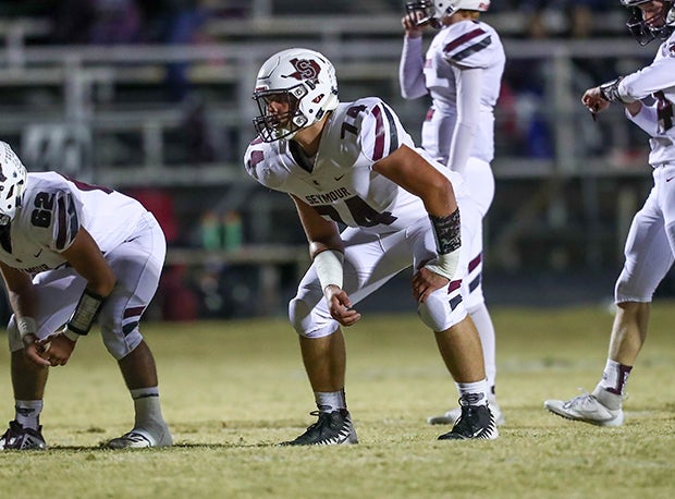 Seymour defensive lineman Joseph Trepanier was all-state last season.