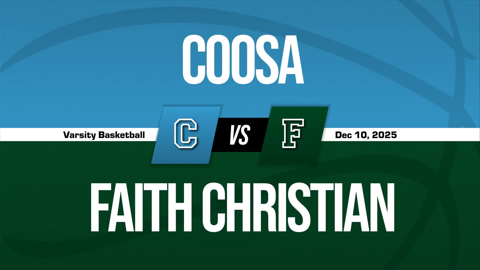 Basketball Recap: Coosa Christian Comes Up Short  on the Road Against Faith Christian