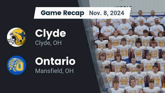 Football Recap: Clyde Falls Short of Ontario in the Playoffs