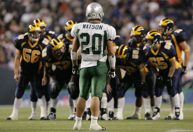 Dustin Watson looks out at what must have looked like a daunting task that night.