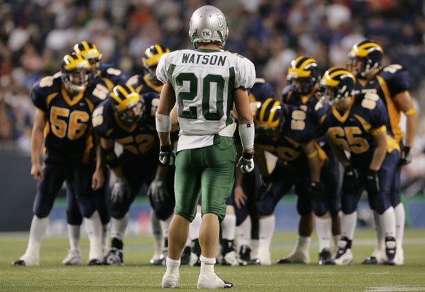 Dustin Watson looks out at what must have looked like a daunting task that night. 