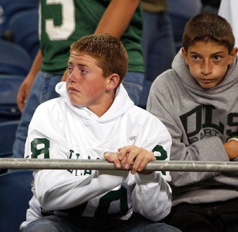 Not a look one often sees from De La Salle fans
after a game. 