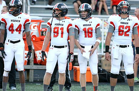 Hoover is projected to win its playoff game against Vestavia Hills on Friday.