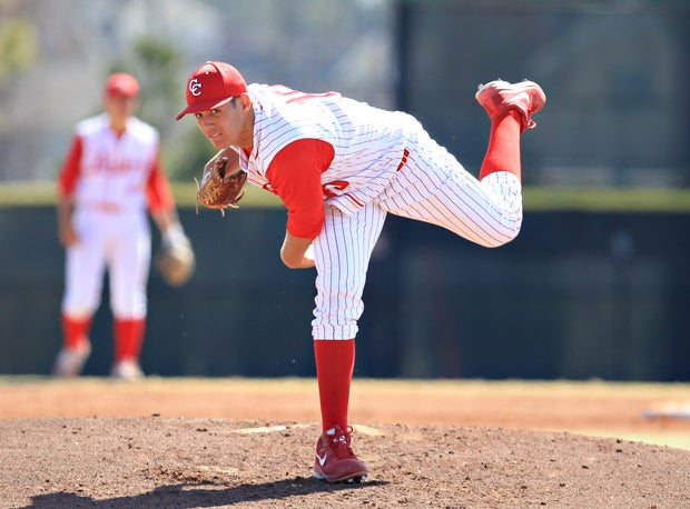 Pitcher Michael Kopech (34) of Mount Pleasant High School in Moutn