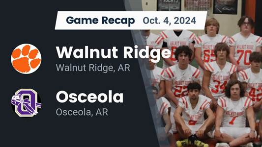 Football Recap: Walnut Ridge's Punishing Run Game Keeps Rolling
