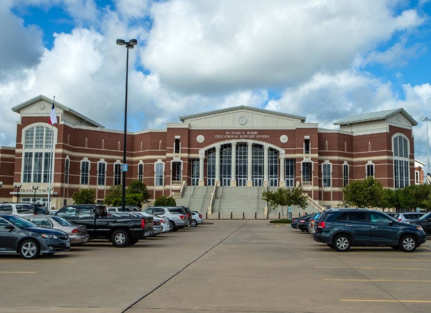 The main entrance to the Richard E. Berry Educational Support Center.