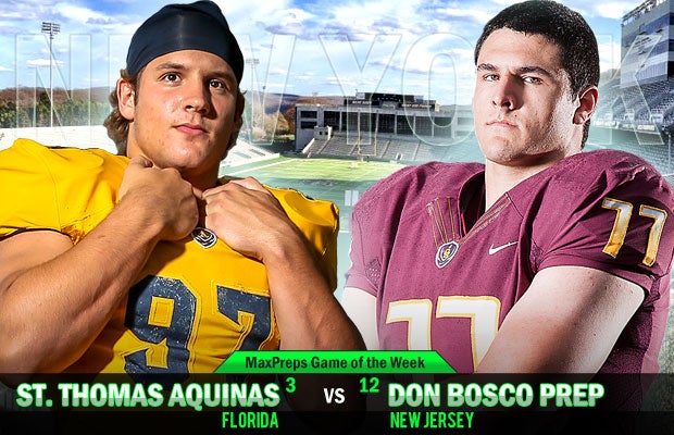 Two powerhouse programs — St. Thomas Aquinas and Don Bosco Prep — go head-to-head in the week's national game of the week. 