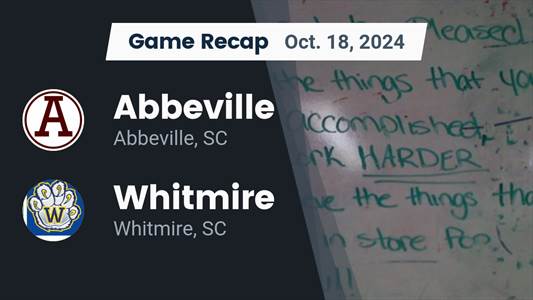 Football Game Preview: Whitmire Wolverines vs. McCormick Chiefs