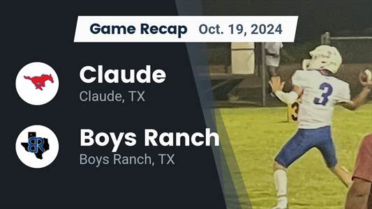 Football Game Preview: Claude Mustangs vs. White Deer Bucks