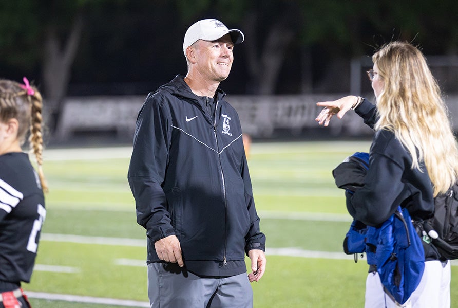 Robinson head coach Joshua Saunders has led the Knights to 11 straight FHSAA state championship games, winning 10 in that span. (PHOTO: Patrick Duffey)