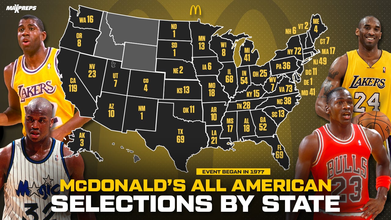 California, New York and Virginia lead list of states with most McDonald’s All Americans