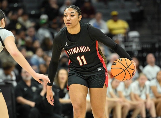 Kennedy Smith of Etiwanda is the MaxPreps California Player of the Year after leading the Eagles to a second straight CIF Open Division title and a MaxPreps National Championship. The USC commit averaged 20 points and 7.5 rebounds for the 32-3 Eagles. (Photo: Greg Jungferman)