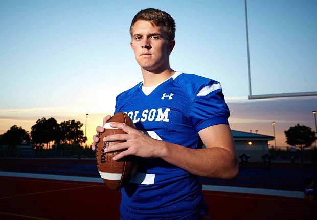 Jake Browning of Folsom is among the yearly touchdown passing leaders since 1941, compiled in the MaxPreps National High School Football Record Book. (Photo: Todd Shurtleff)