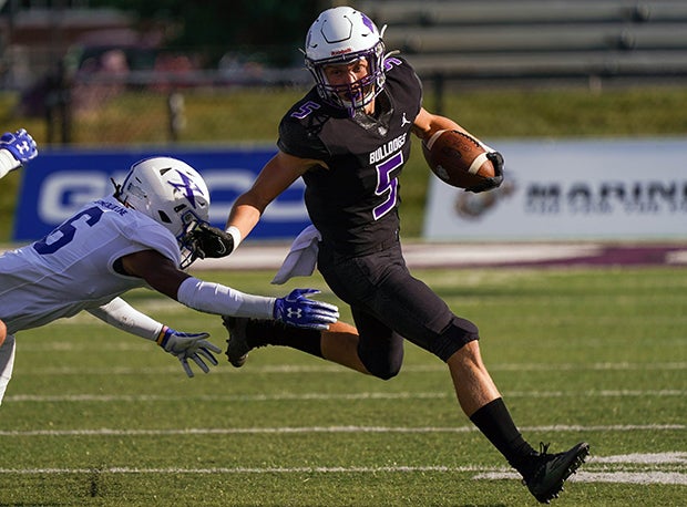 Brownsburg (Ind.) and receiver Luke Lacey outlasted St. Xavier (Cincinnati) 30-24 in overtime. 