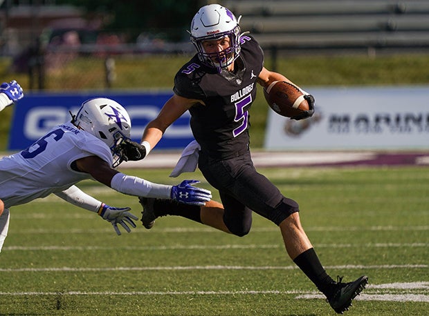 Brownsburg (Ind.) and receiver Luke Lacey outlasted St. Xavier (Cincinnati) 30-24 in overtime. 