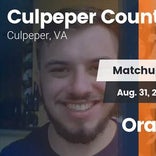 Football Game Recap: Culpeper County vs. Orange County