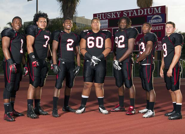 Centennial is posied for another run at a State Bowl berth as several top players return, including (left to right) Tre Watson, Austin Maloata, Barry Ware, Viane Talamaivao, Jaylen Johnson, John Plattenburg and Robert Webber.
