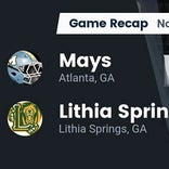 Football Game Recap: Lithia Springs Lions vs. Mays Raiders