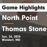 Thomas Stone piles up the points against Calvert