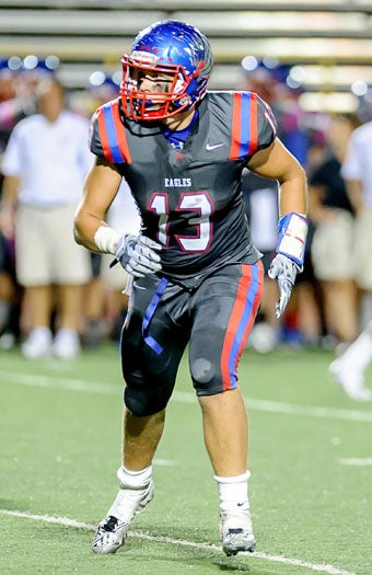 Jax Carter leads the Eagles with 13 tackles per game.