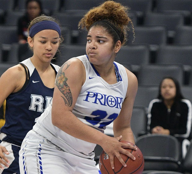 Tatiana Reese had 12 points and nine rebounds in just 23 minutes for Woodside Priory.
