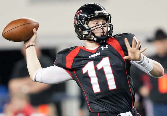Baker Mayfield continues the Lake Travis tradition of exceptional quarterback play. He will likely post video game statistics as a senior.
