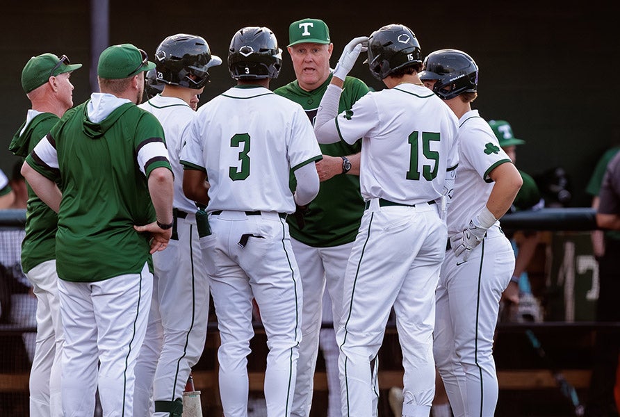 In addition to winning Kentucky's single-class state title, Trinity head coach Rick Arnold led his Shamrocks to victories over teams from California, Florida, Illinois and Indiana this season. (PHOTO: Jeff Hoskins)