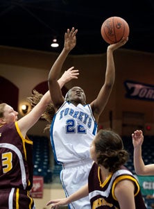 La Jolla Country Day's Maya Hood is fantastic around the hoop.