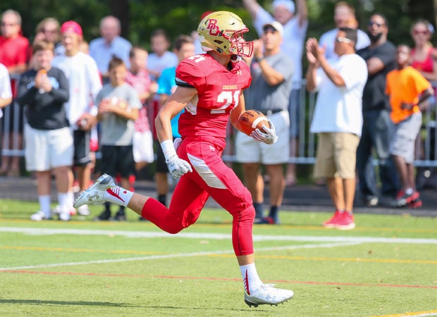 Johnny Langan scores a touchdown for Bergan Catholic.