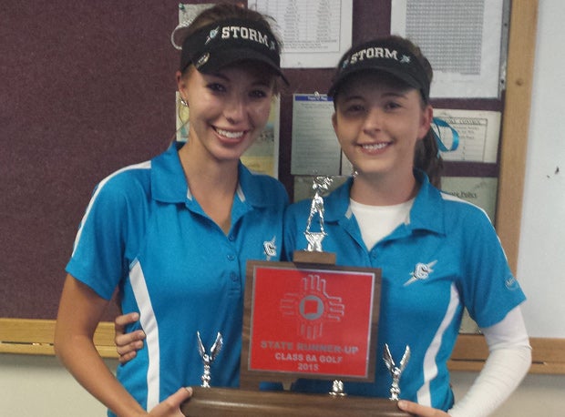 The Galloway sisters (Dominique on the left, Jacque on the right) are the first family in New Mexico high school girls golf.