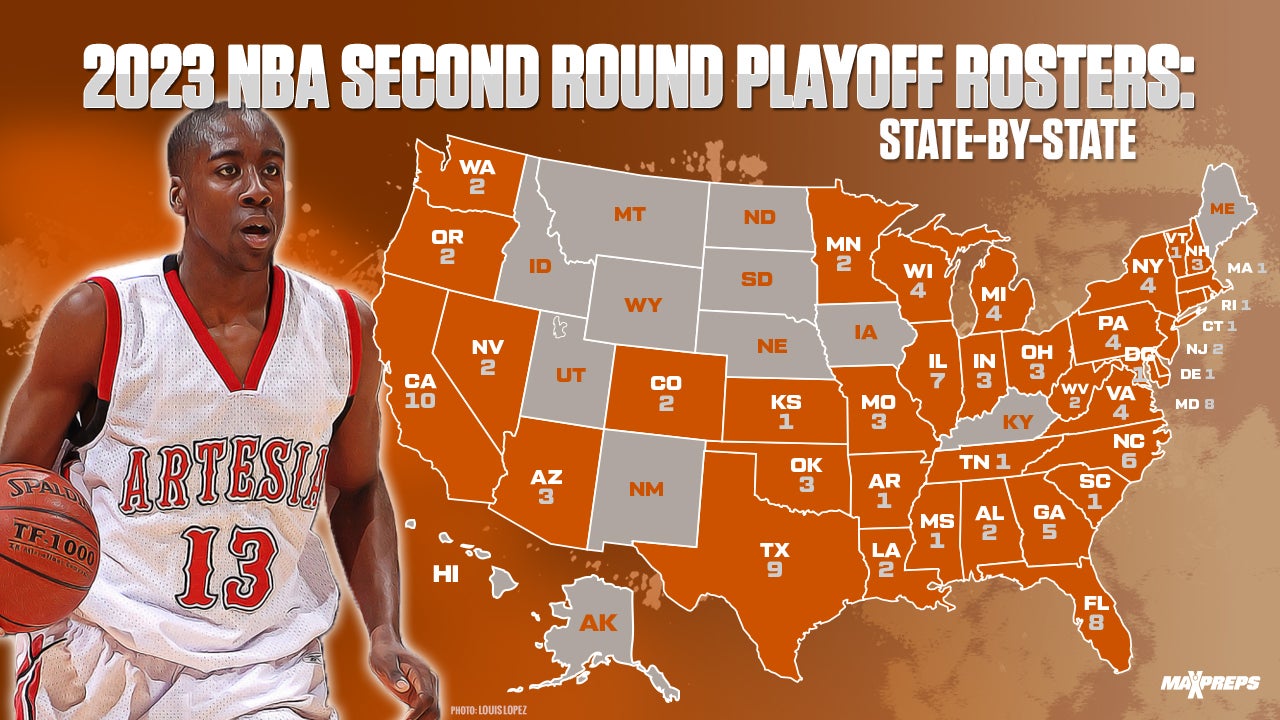 High school basketball: States with most players on NBA second-round playoff rosters