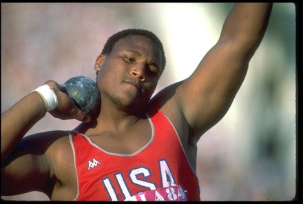 Michael Carter in the 1984 Los Angeles Olympics. 