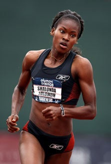 Shalonda Solomon in the 2008
Olympic Trials. 