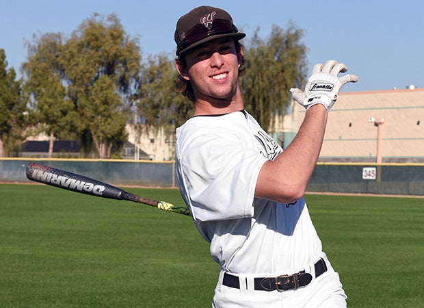First baseman Nick Brueser was the MaxPreps National Junior Player of the Year last season.