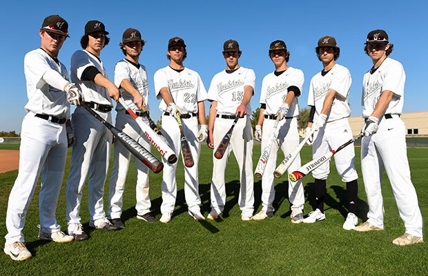 The Huskies are loaded with talent and are led by players (left to right) Brayden Merritt, Dominic Hamel, Ryan Turner, Nick Brueser, Ryan Luse, Cole Bellinger, Drew Swift and Colton Snelling.