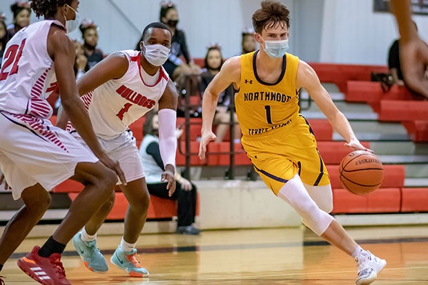 Brady Rankin of Northwood Temple Academy drives during Monday's games against Berea Baptist Academy.