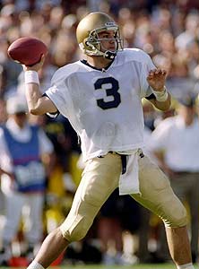 Ron Powlus at Notre Dame in 1997.