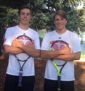 Denver East standouts Charlie Franks, left, and Kai
Smith are part of an exciting youth movement in
Colorado high school boys tennis. The 2016 season
begins Aug. 18.