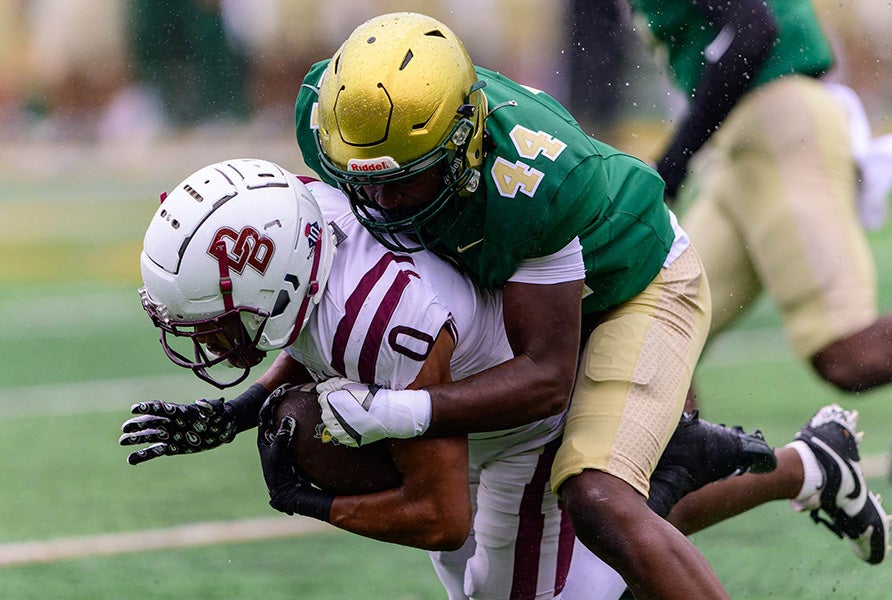 St. Joseph Regional enters 2026 as the top team in New Jersey, led defensively by Pittsburgh commit Cam Aime (44). (PHOTO: Pete Hagedoorn)