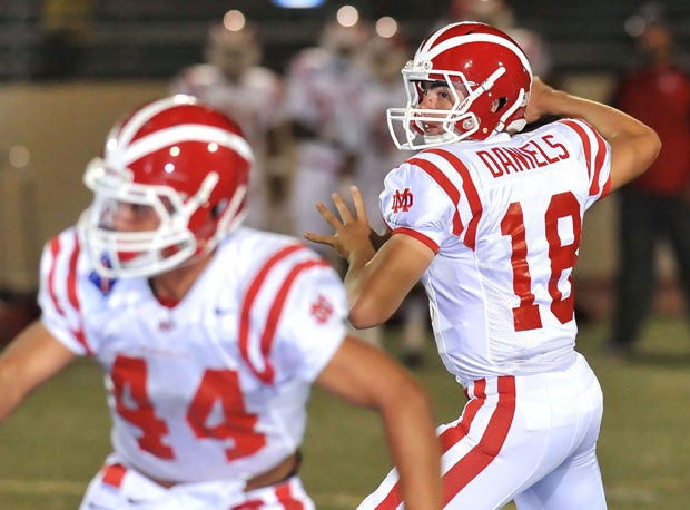Mater Dei sophomore J.T. Daniels has pinpoint accuracy, having completed 80 percent of his passes in 2016.