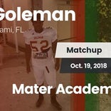 Football Game Recap: Goleman vs. Mater Academy Charter