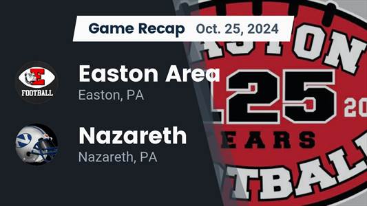 Football Recap: Easton Area Drops Season-High Score on Nazareth 