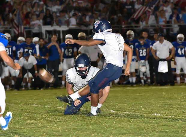 Perry's Christian Zendejas has 52 points on the season, including eight field goals.