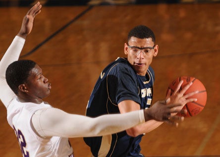 Isaiah Austin led Grace Prep to a victory Monday in Ohio. It wasn't a crisp win - but a victory nonetheless.