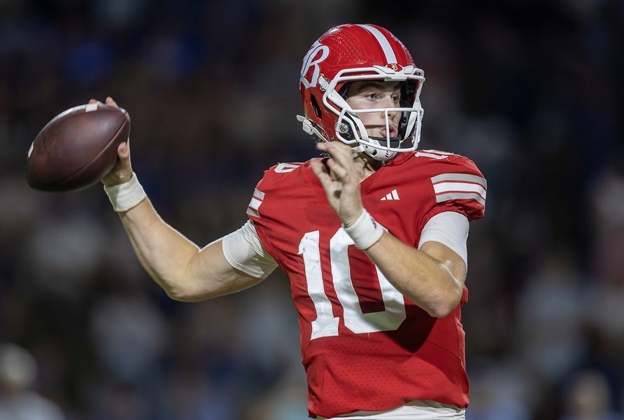 Ole Miss commit Keegan Croucher passed 1,000 yards on the season with 255 yards passing in Baylor's blowout win Friday over McCallie in the MaxPreps Game of the Week. (PHOTO: Andy Mitchell)