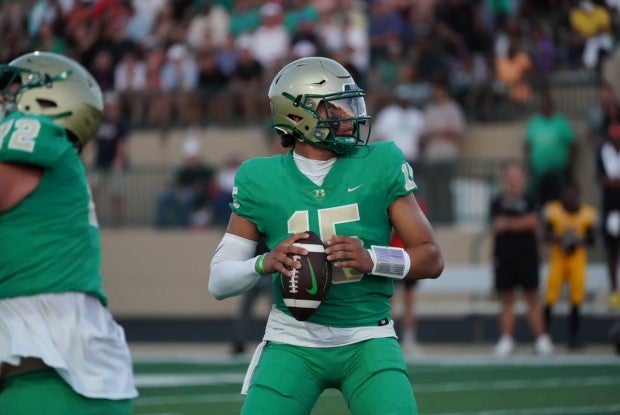Top-ranked senior prospect Dylan Raiola impressed in his Buford debut on Friday night. He threw two first-half touchdown passes in a 18-0 shutout victory over No. 6 St. Frances Academy. (Photo: Michael Mixon)